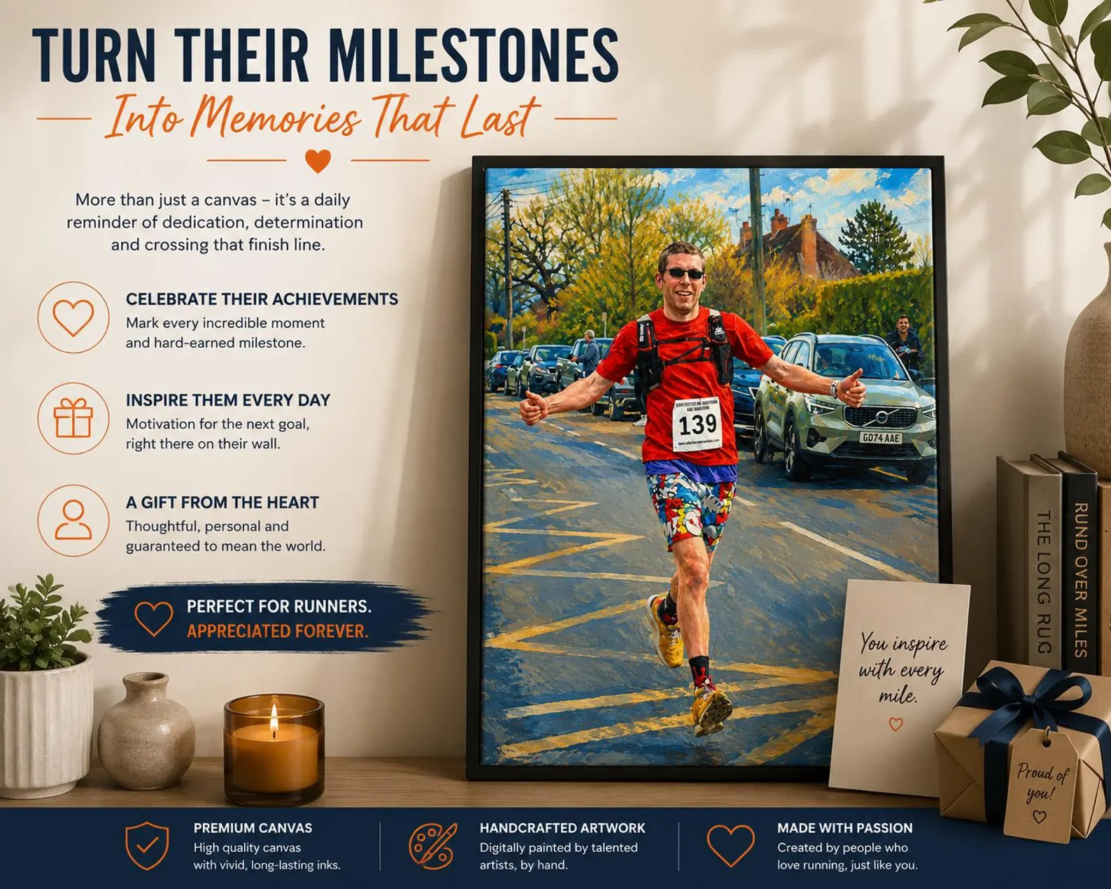 Personalised Running Photo Canvas – Unique Runner Gift - Image 5